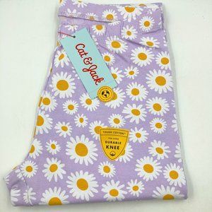 Cat & Jack Girls Lilac Floral Leggings Size L (10/12)